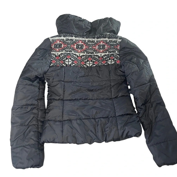 Bernardo Collection Fair Isle Winter Coat Jacket Womens XSmall Black Soft Shell - Picture 5 of 6